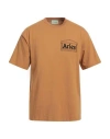 Aries Logo T-shirt In Beige