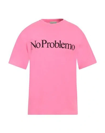 Aries Man T-shirt Fuchsia Size Xl Cotton