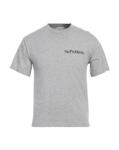 Aries Man T-shirt Grey Size Xs Cotton