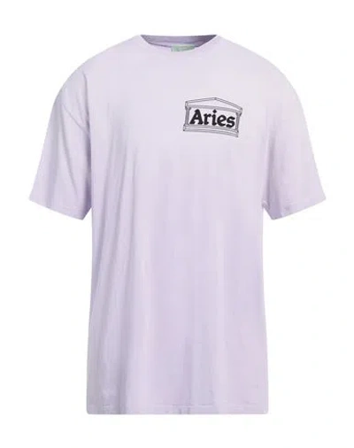 Aries Man T-shirt Lilac Size Xl Cotton In Brown