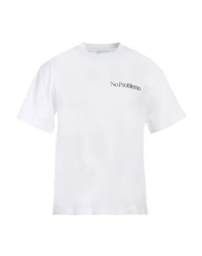 Aries Man T-shirt White Size L Cotton