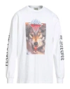 Aries Wolf-print Long-sleeve T-shirt In White