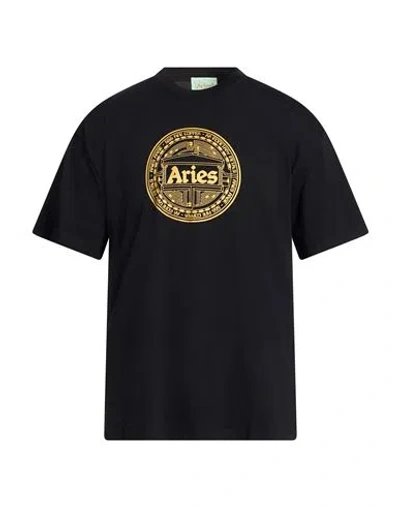 Aries Man T-shirt Black Size L Cotton