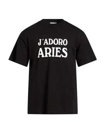 Aries Man T-shirt Black Size L Cotton