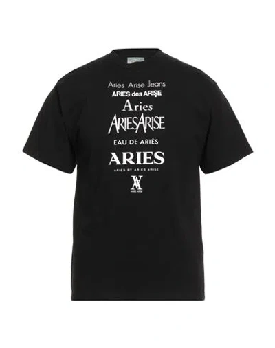 Aries Man T-shirt Black Size M Cotton
