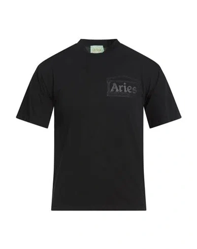 Aries Man T-shirt Black Size Xs Cotton