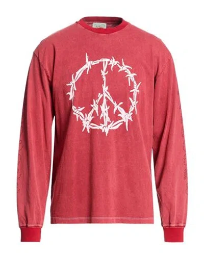 Aries Man T-shirt Brick Size L Cotton In Red