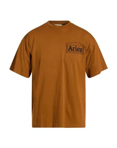 Aries Man T-shirt Brown Size L Cotton
