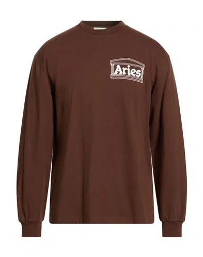 Aries Man T-shirt Brown Size L Cotton