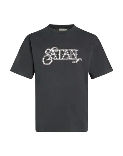 Aries Man T-shirt Charcoal Size L Cotton In Blue