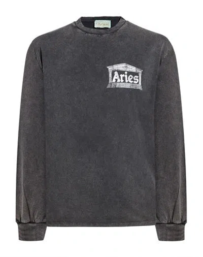 Aries Man T-shirt Charcoal Size M Cotton In Gray