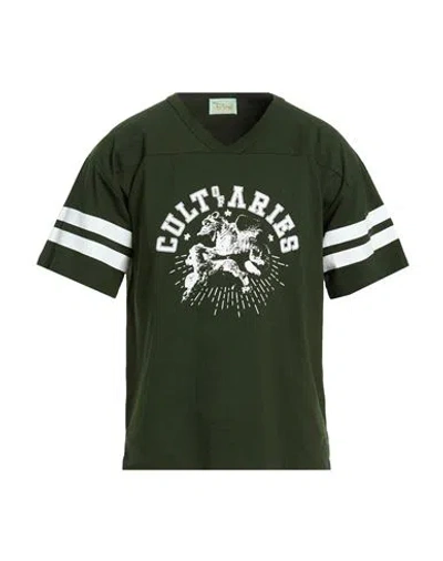 Aries Man T-shirt Dark Green Size M Cotton