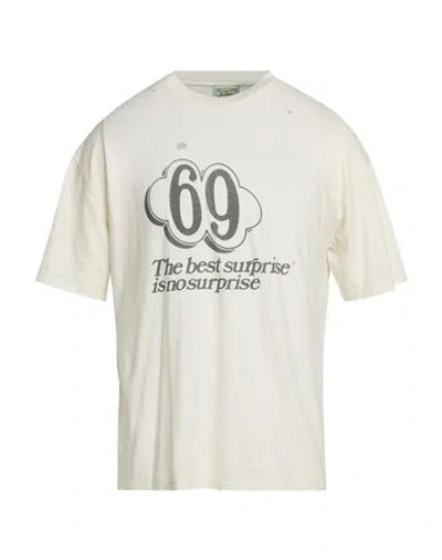 Aries Man T-shirt Ivory Size L Cotton In White