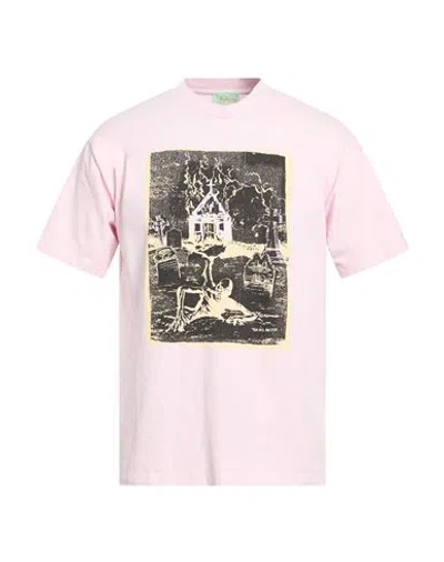 Aries Man T-shirt Light Pink Size L Cotton