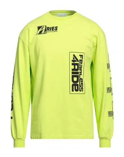 Aries Man T-shirt Lime Green Size Xl Cotton