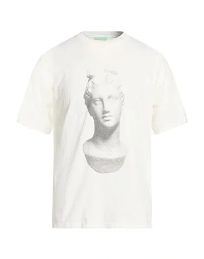 Aries Man T-shirt Off White Size L Cotton
