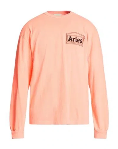 Aries Man T-shirt Orange Size L Cotton
