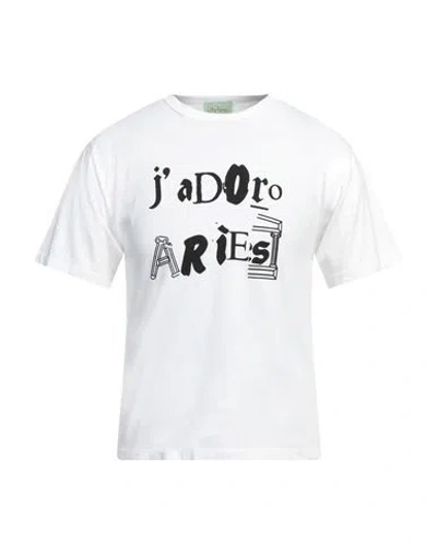 Aries Man T-shirt White Size L Cotton