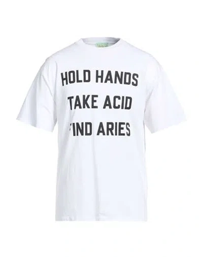 Aries Man T-shirt White Size L Cotton