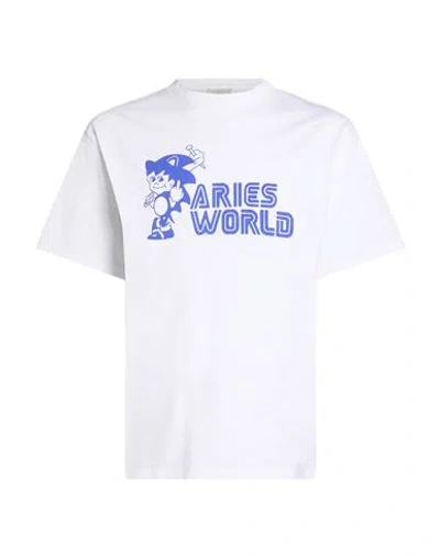 Aries Man T-shirt White Size L Cotton