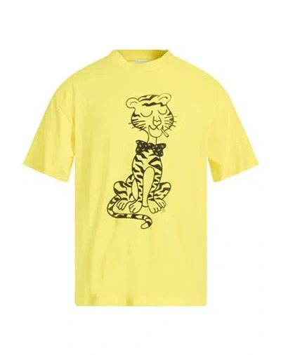 Aries Man T-shirt Yellow Size L Cotton