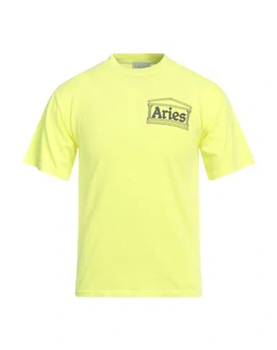 Aries Man T-shirt Yellow Size S Cotton