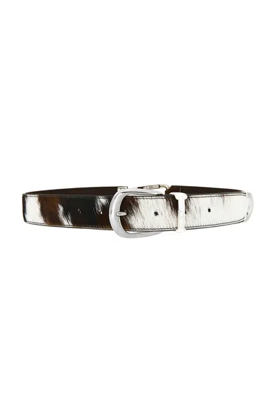 Aries Mazzo Ponyskin Belt In Brown