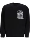Aries Mega Temple Crew-neck Sweatshirt In Black