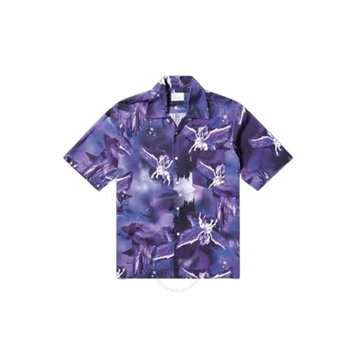 ARIES ARIES MEN'S PURPLE PEGASUS HAWAIIAN SHIRT