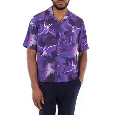 ARIES MEN'S PURPLE PEGASUS HAWAIIAN SHIRT