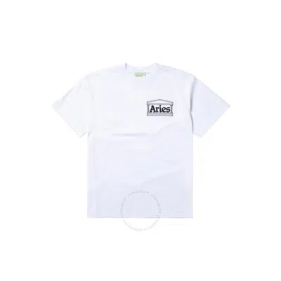 Aries Men's White Temple Ss Cotton Tee
