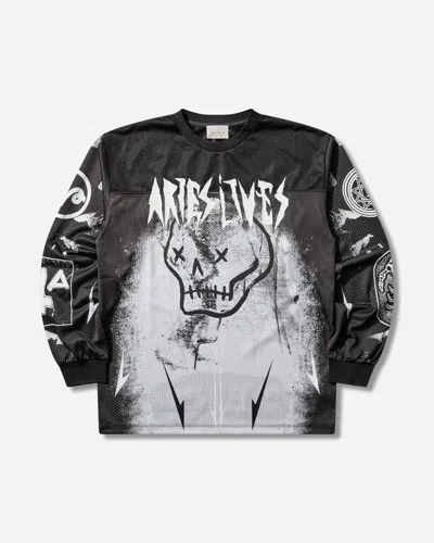 Aries Metal Airtex Longsleeve T-shirt In Black