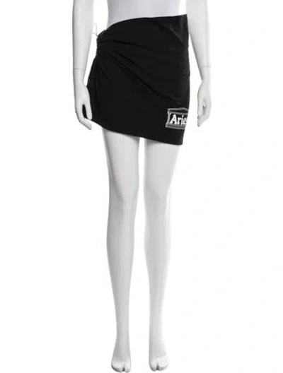 Pre-owned Aries Mini Skirt In Black