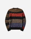 Aries Mohair Cable Stripe Sweater In Animal Print