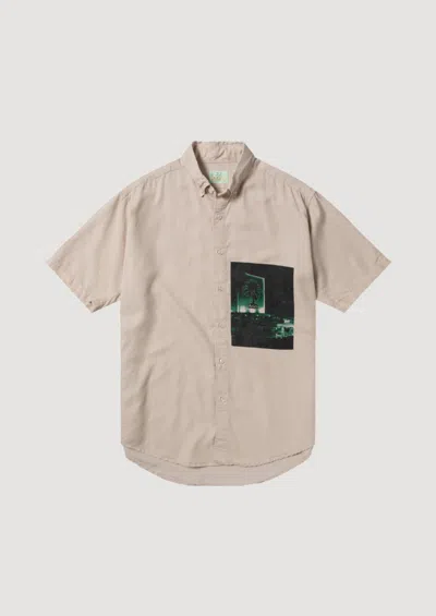 Aries Motel Graphic Work Shirt In Neutral