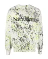 Aries No Problemo Spray-dye Sweatshirt In White