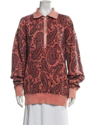 Pre-owned Aries Paisley Print Bomber Jacket In Pink