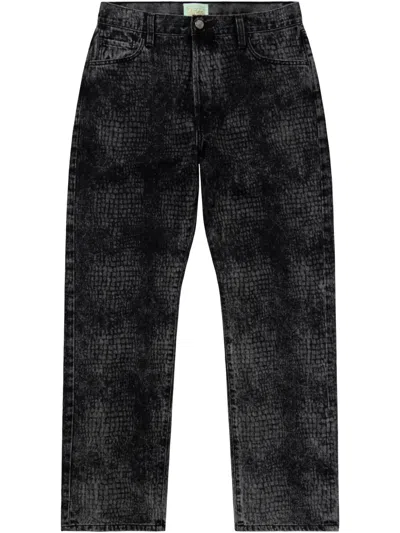 Aries Patterned Jeans In Black