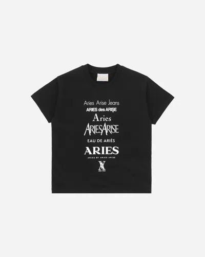 Aries Perfume Baby T-shirt In Black