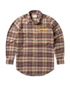 Aries Plaid-check Flannel Shirt In Brown