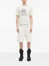Aries Premium Aged Temple Logo-print Shorts In White