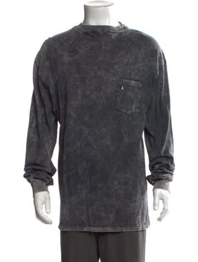 Pre-owned Aries Printed Crew Neck T-shirt In Grey