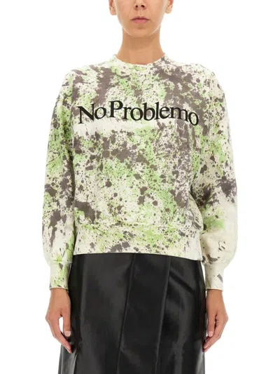 Aries Printed Sweatshirt In Multi