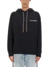 Aries Logo Hooded Sweatshirt Ribbed Finish In Multi