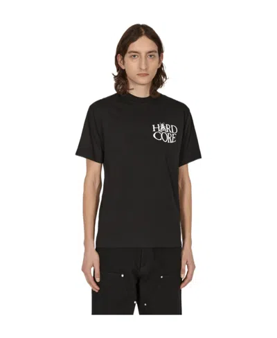 Aries Rib T-shirt With Round Neck In Black