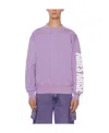 Aries Logo-print Long-sleeve Sweatshirt In Purple