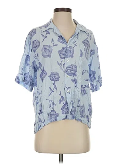Pre-owned Aries Short Sleeve Blouse In Blue