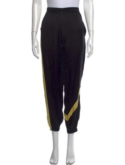 Pre-owned Aries Silk Straight Leg Pants In Black
