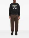 Aries Slogan-print Sweatpants In Brown