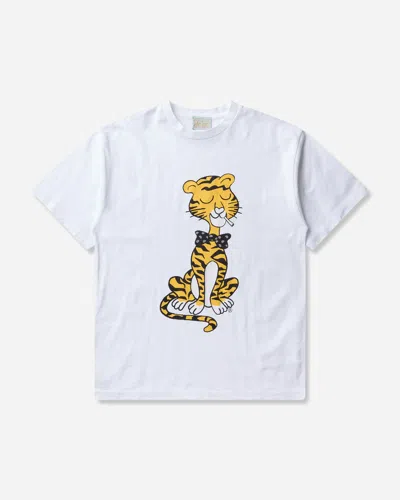 Aries Smoking Tiger T-shirt In White